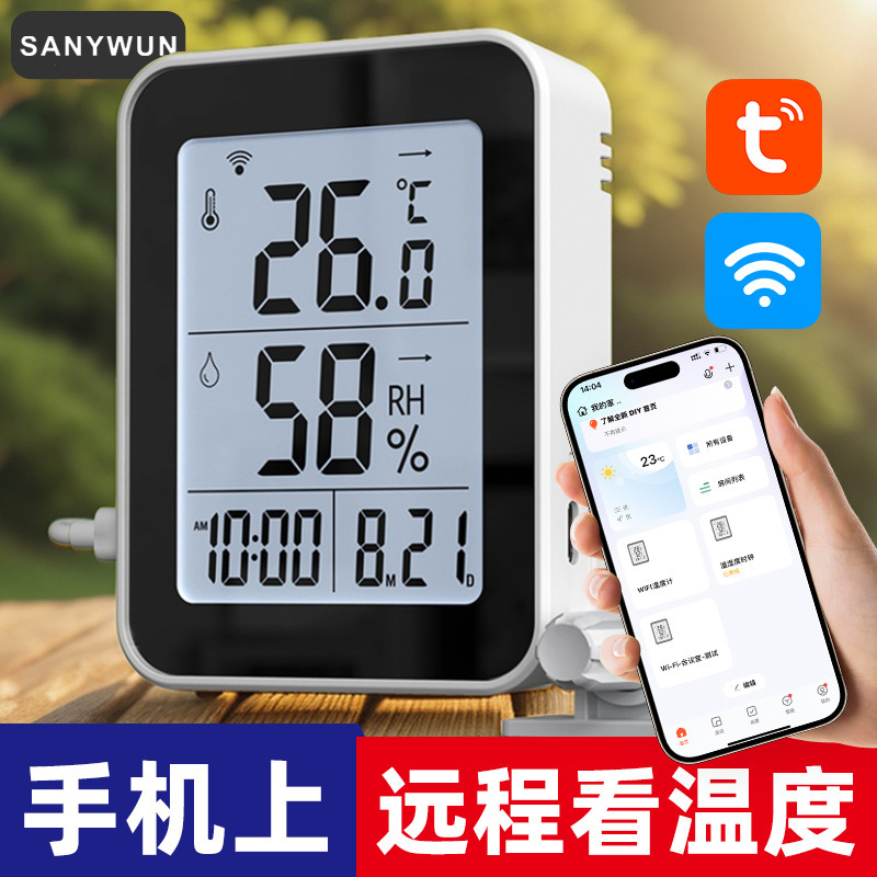 Wireless Wifi Smart Temperature Humidity Meter High Precision Cold Storage Greenhouse Hygrothermograph Recorder Phone Remote Mon