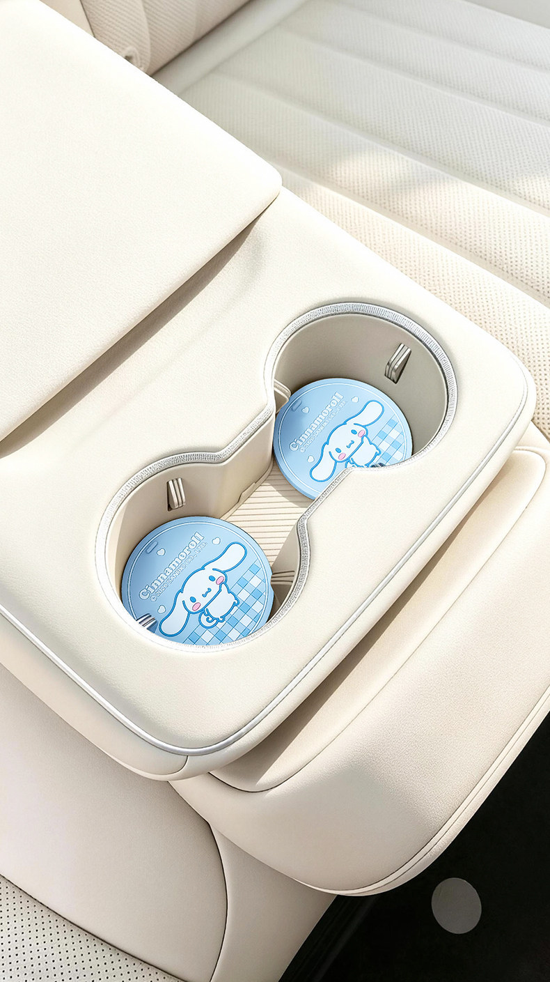 Cinnamon Dog Car Cup Mat Cute Universal Car Cup Mat Non-Slip Mat Cartoon Car Interior Decoration