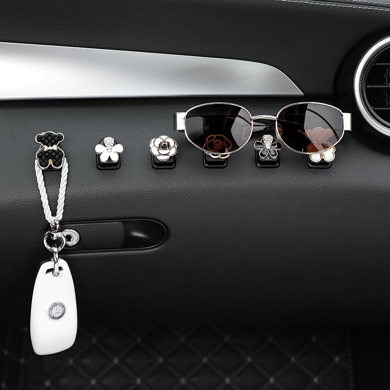 Gancho para automóvil, respaldo de asiento multifuncional para automóvil, gancho adhesivo pequeño para automóvil, accesorios de decoración interior para automóvil