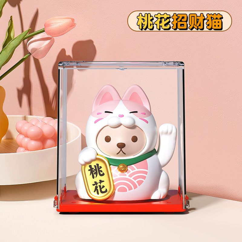 Gato de la suerte solar pequeño gato de la mano de la energía de la luz gato mini gato interior del coche regalo de la oficina decoración de apertura