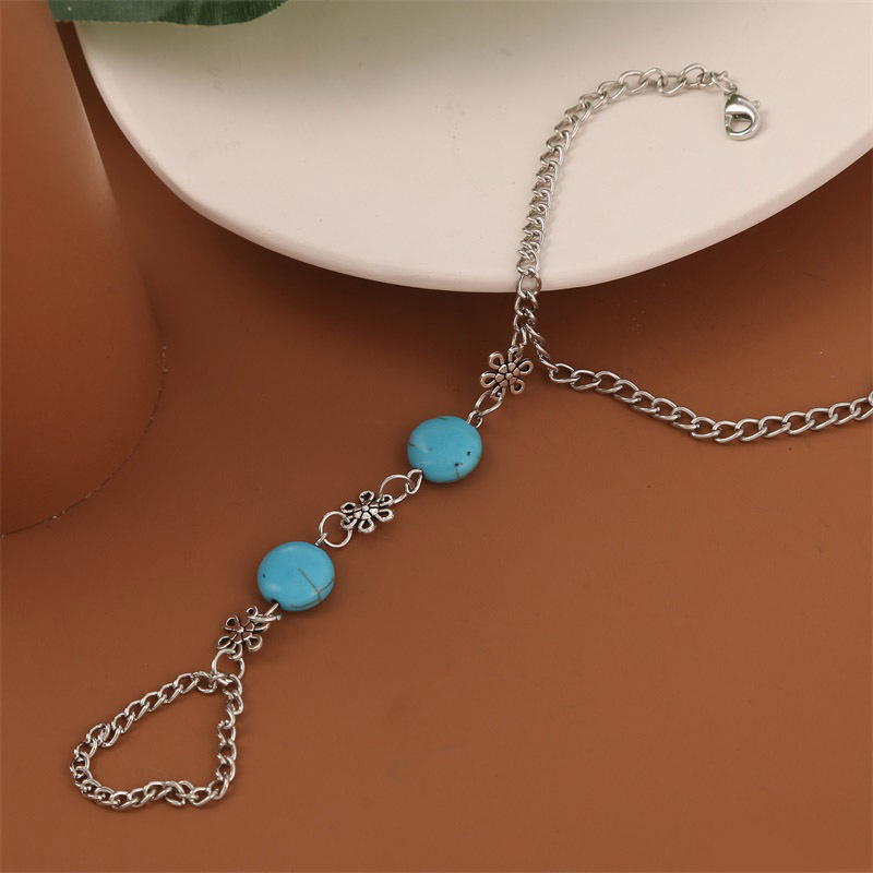 Ethnic Style Geometric Alloy Plating Turquoise Bracelets 1 Piece