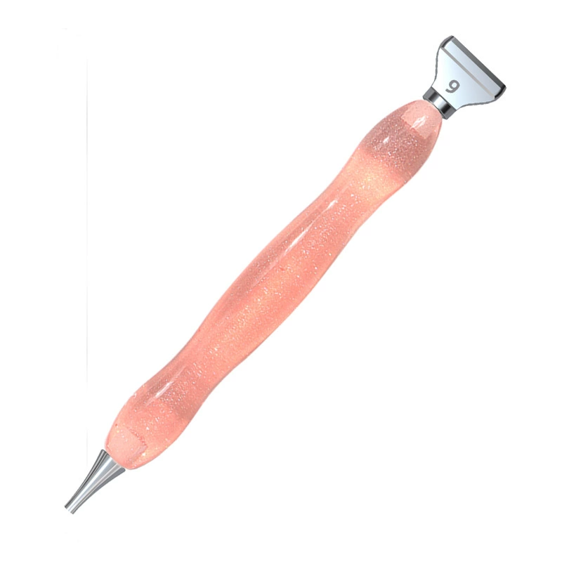 Diamond Pen Tool Set, Multi-Color Handle, Metal Heads & Diamond Bits, Compact Case