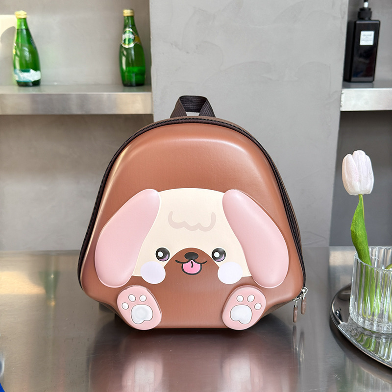 Nuevo paquete de cáscara de huevo para niños lindo perrito en forma de jardín de infantes mochila de hombro para niños y niñas