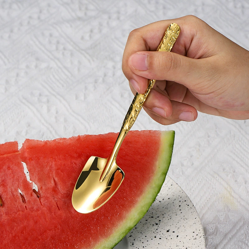 Щипка-лопатка из нержавеющей стали 304 с водя watermelon рисунком на ручке, лопатка для арбуза, квадратная лопатка, лопатка для десертов, Korean style ложка