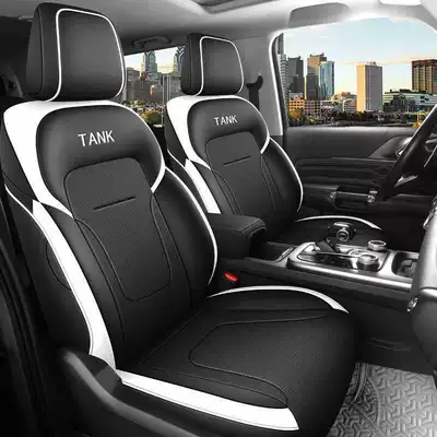 2026 Tank 300 car seat | Modelə uyğun (Original) oturacaq örtükləri - black-and-white-standard-version-note-the-model-year-front-row-fully-covered-rear-row-partially-covered