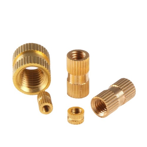 Copper nut roll embossed copper injection molded nut through hole blind hole copper clip part copper insert embedded part M2M3M4M5M6M8