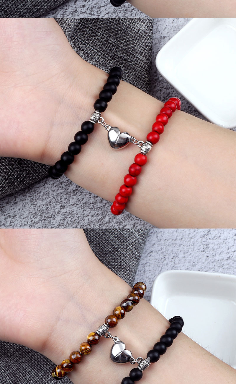 Bracciali di coppia magnetici a cuore gioielli per amici_voghion.com