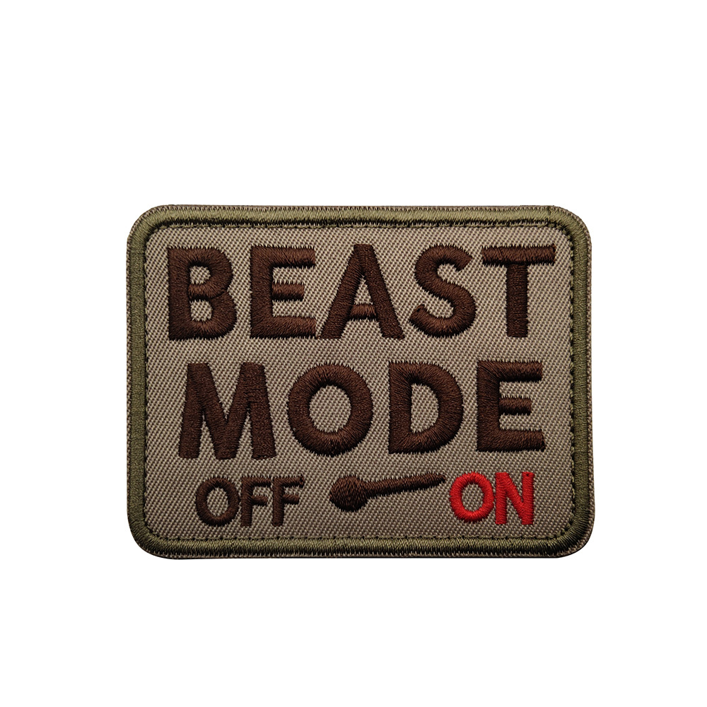 Beast Mode On Off Beast Mode Open interesting patch embroidery magic post emblem package stickers