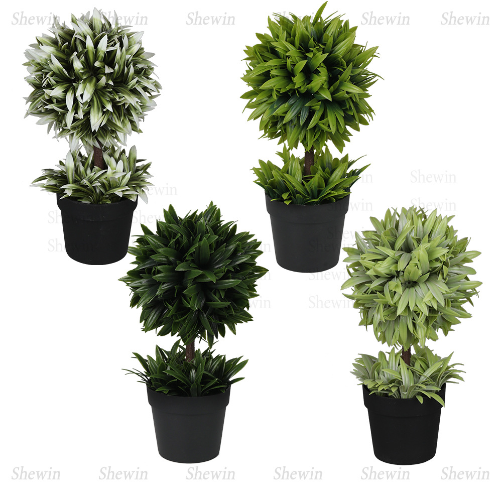 Plantas artificiales en maceta de nuevo modelo para decoración de interiores, hogar y escritorio, plantas verdes artificiales, arreglos florales, bolas de césped, bonsáis de plástico. image 6