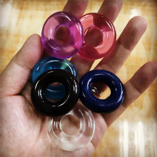 Silicone male sexual toy with colorful crystal locking ring, delay ring, adult novelty product, eye-shaped ring, three-color smooth ring