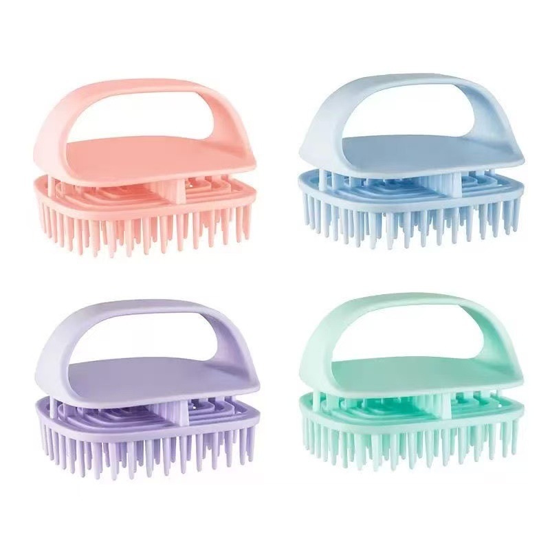 日本製シリコン家庭用シャンプーブラシシリコンヘアマッサージクリーニング頭皮シャンプーかゆみ止めコームウェットとドライ両用|undefined