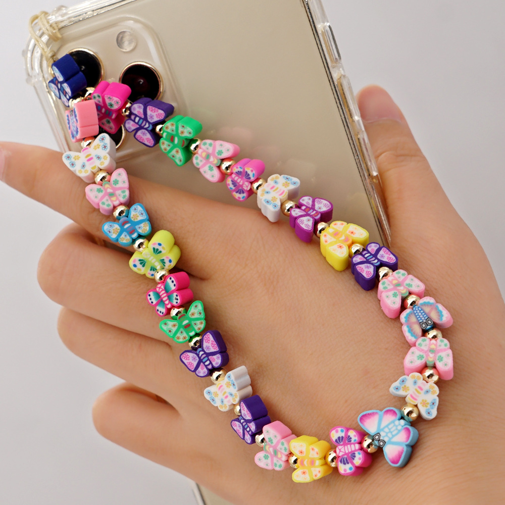 Cute Lollipop Flower Butterfly Arylic Mobile Phone Chain display picture 3