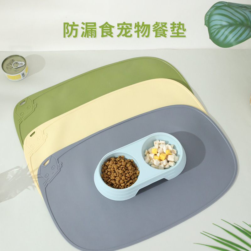 Z cojín de comida para mascotas impermeable y antideslizante, cojín de comida para gatos, cojín de comida para perros, cojín antideslizante para perros, artículos para gatos y perros