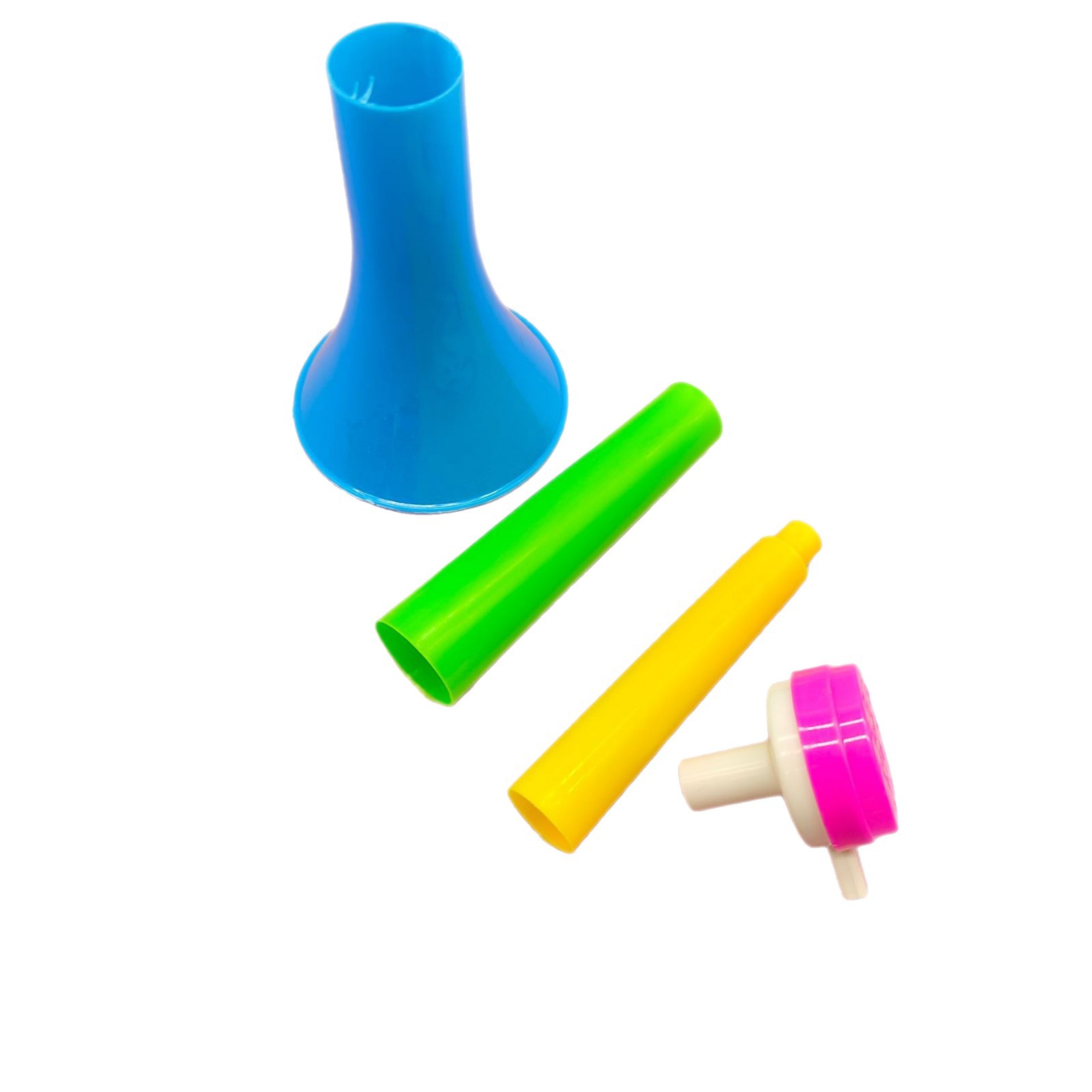 Juguetes de bocina de tres secciones venta caliente bocina telescópica pequeña bocina de tres secciones juguetes para niños un dólar y dos dólares al por mayor