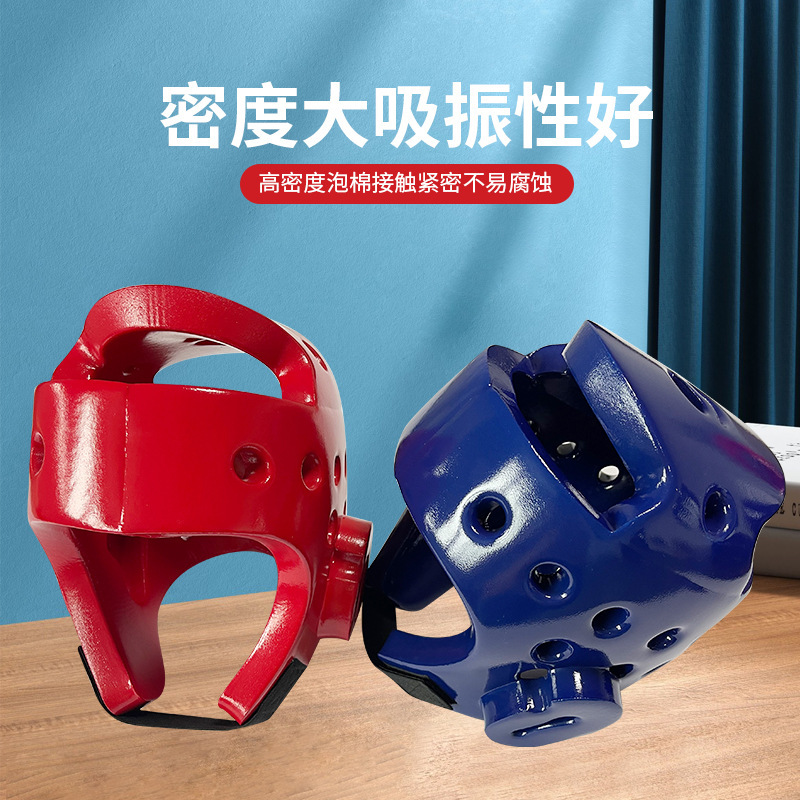 フォームテコンドーヘルメット保護具とマスク取り外し可能なヘルメットNBR浸漬塗装一体成型テコンドーヘッドプロテクター|undefined
