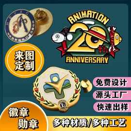 金属徽章定制胸章奖章司徽校徽定做企业周年文创礼品组合徽章订制