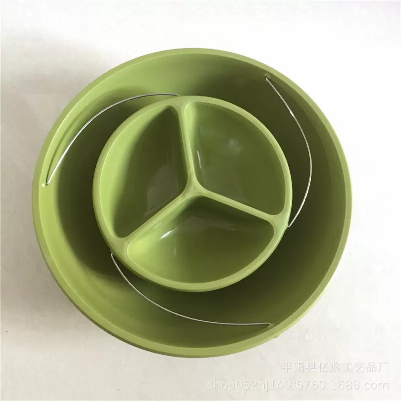 三层旋转折叠水果盘 点心盘子 蛋糕架托盘 两层折叠碗零食展示盘