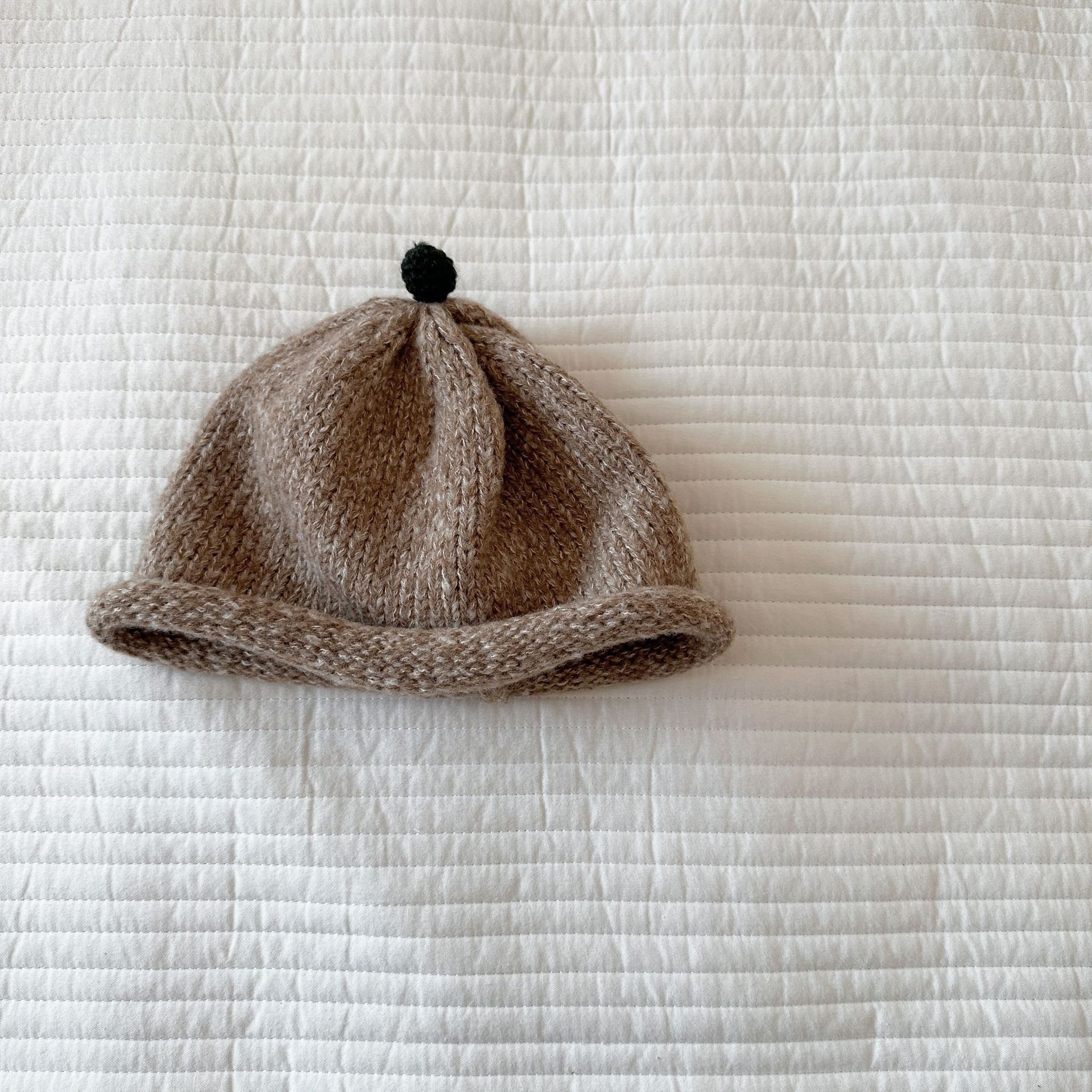 Caña de pera ropa infantil sombrero otoño invierno sombrero de lana para niños niñas y niñas Año Nuevo bebé pequeño invierno caliente