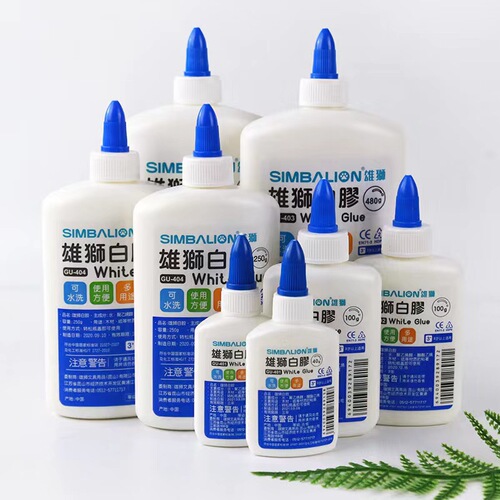 Lion GU401 white glue diy handmade glue children's students art class strong stick wood cloth white glue