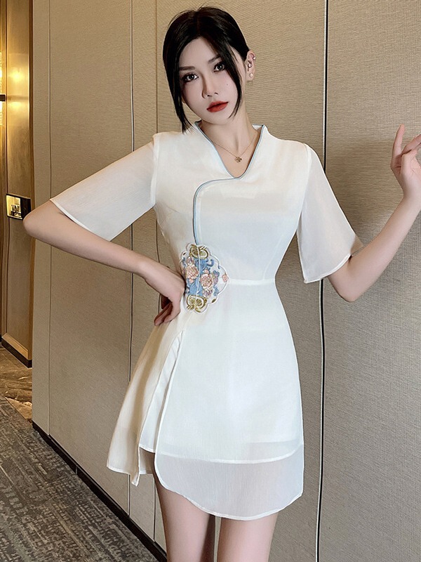 新型spa美容師作業服足浴足治療技術師服サウナ工装セクシー痩せワンピース1362|undefined