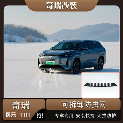 24-25 model Chery Fengyun T10 insect-proof net, front grille, radiator protection, T9 dustproof and willow bud-proof clip modification accessories (Automobile anti-insect net)