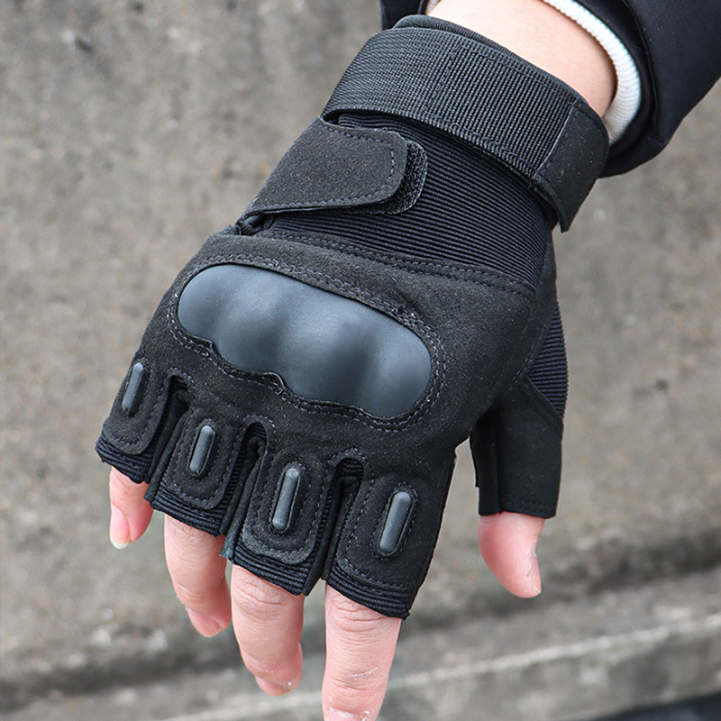 Sveobuhvatne vanjske taktičke rukavice za odrasle s pola prsta, biciklizam, fitness, sport, planinarenje, zaštita od klizanja_voghion.com