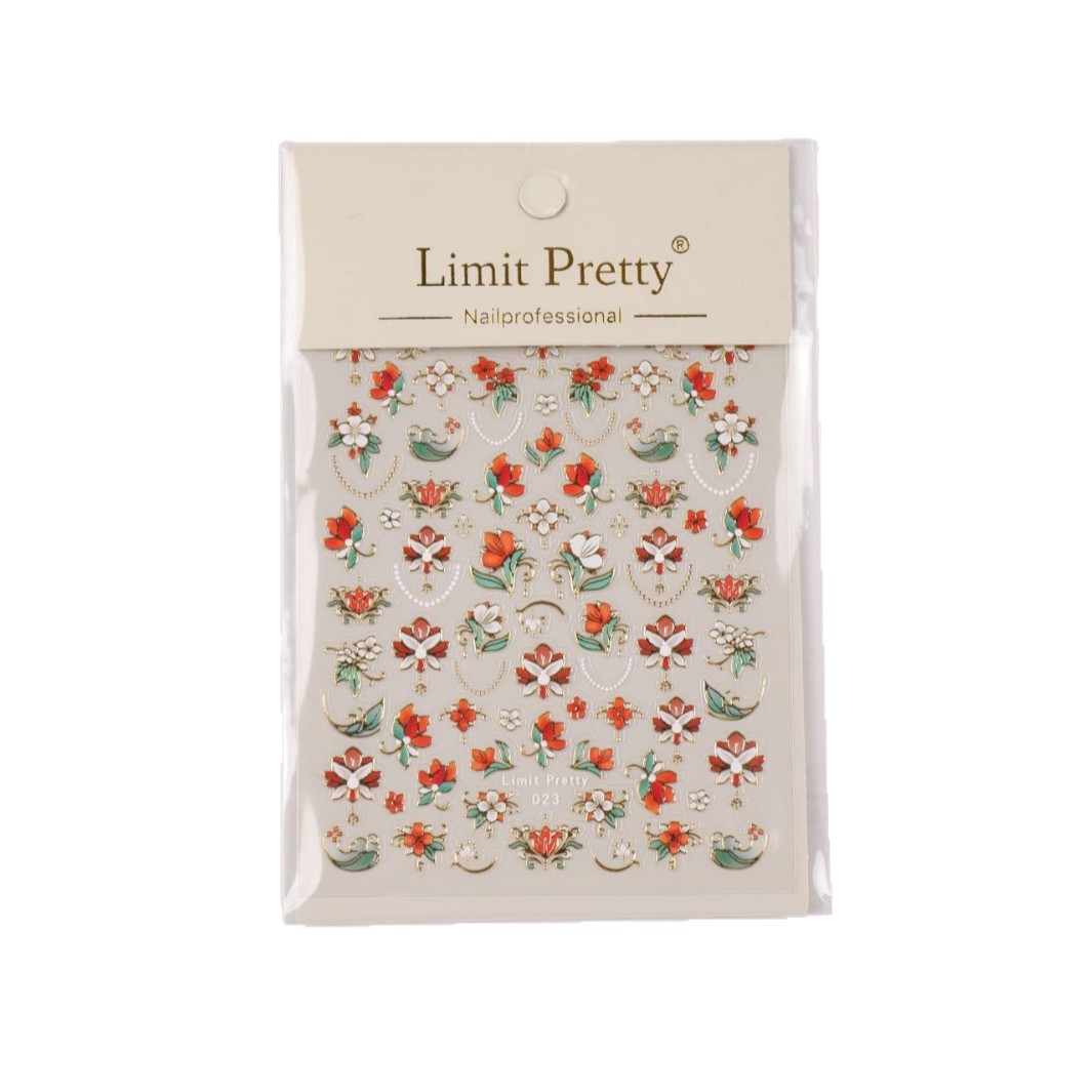 Celebridades de Internet nuevas pegatinas de uñas de racimo de flores chinas flores francesas en relieve decoraciones de uñas de vestir tridimensionales al por mayor