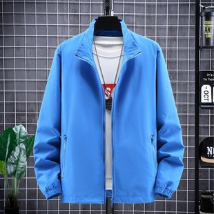 Spring and Autumn Men's Plus Size Jacket Trendy Casual Summer Sun Protection Windbreaker Thin Outerwear Men's Clothing