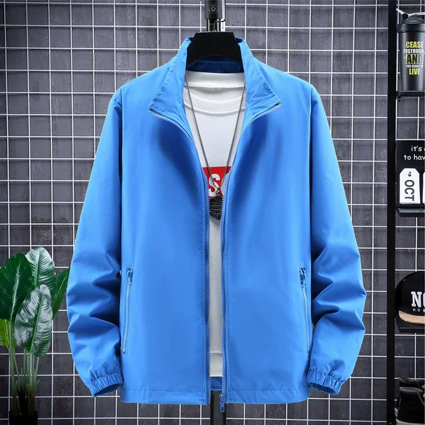 Spring and Autumn Men's Plus Size Jacket Trendy Casual Summer Sun Protection Windbreaker Thin Outerwear Men's Clothing