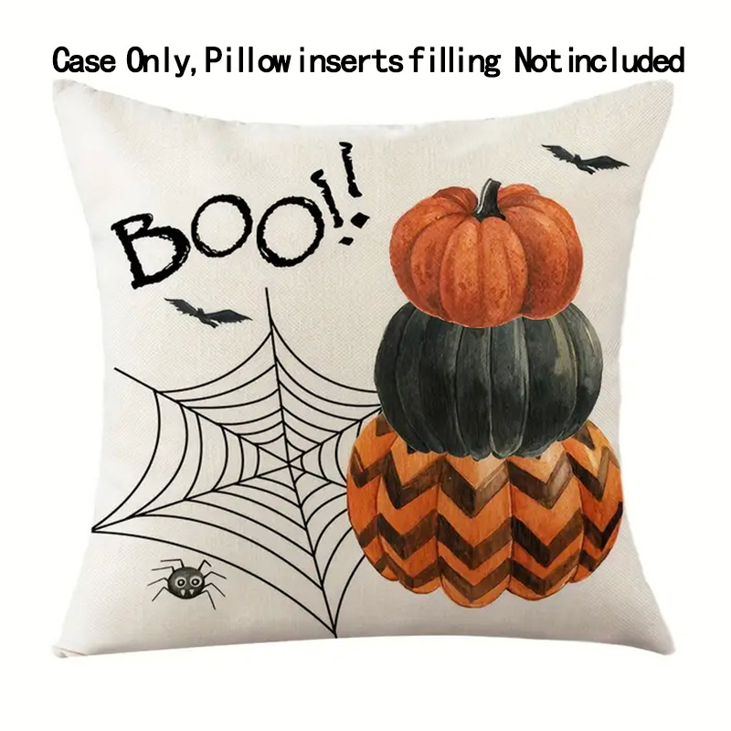 Cross-border Hot Selling Halloween Cat Countdown Pattern Printed Linen Home Holiday Living Room Sofa_voghion.com