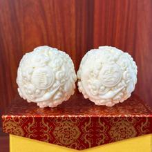 象牙果雕刻平步青云手球保健球随身盘玩手把件工艺品手部锻炼球