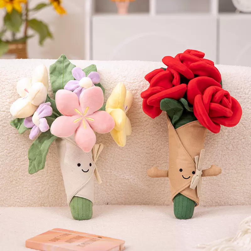 英原Jellycat玫瑰花情人节柔软毛绒玩具可爱玩偶宝宝玩具公仔送礼