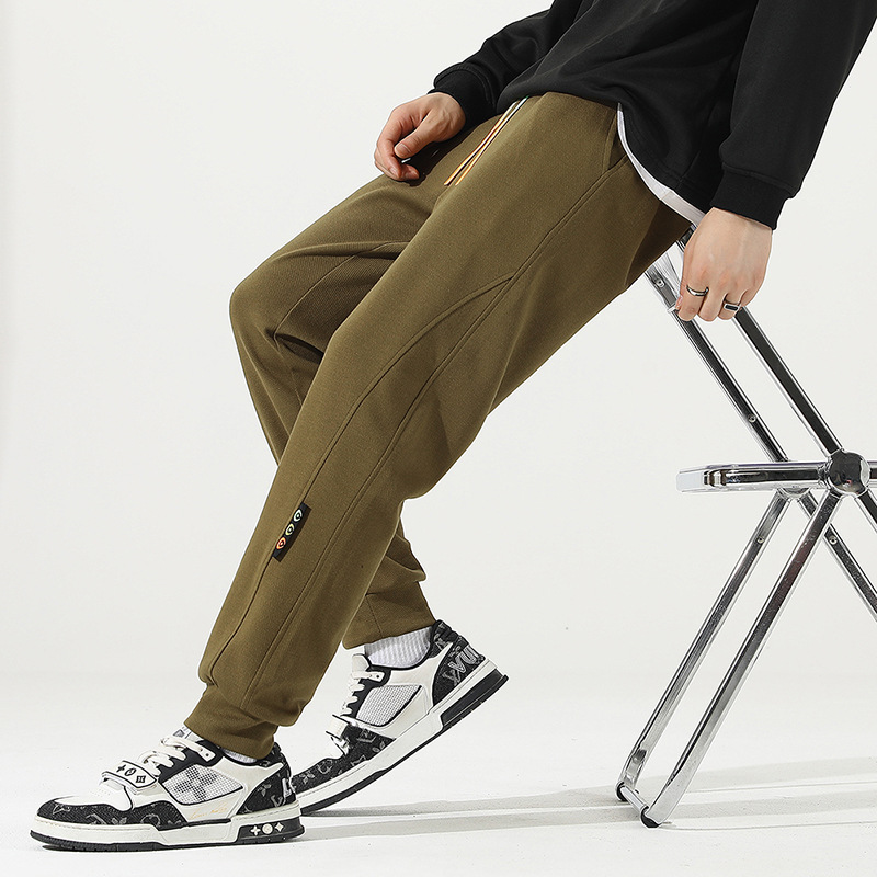 Pantalones informales para hombre, pantalones de invierno a la moda, pantalones de chándal gruesos con forro polar para hombre, pantalones largos informales para hombre, pantalones deportivos, pantalones finos para hombre image 11