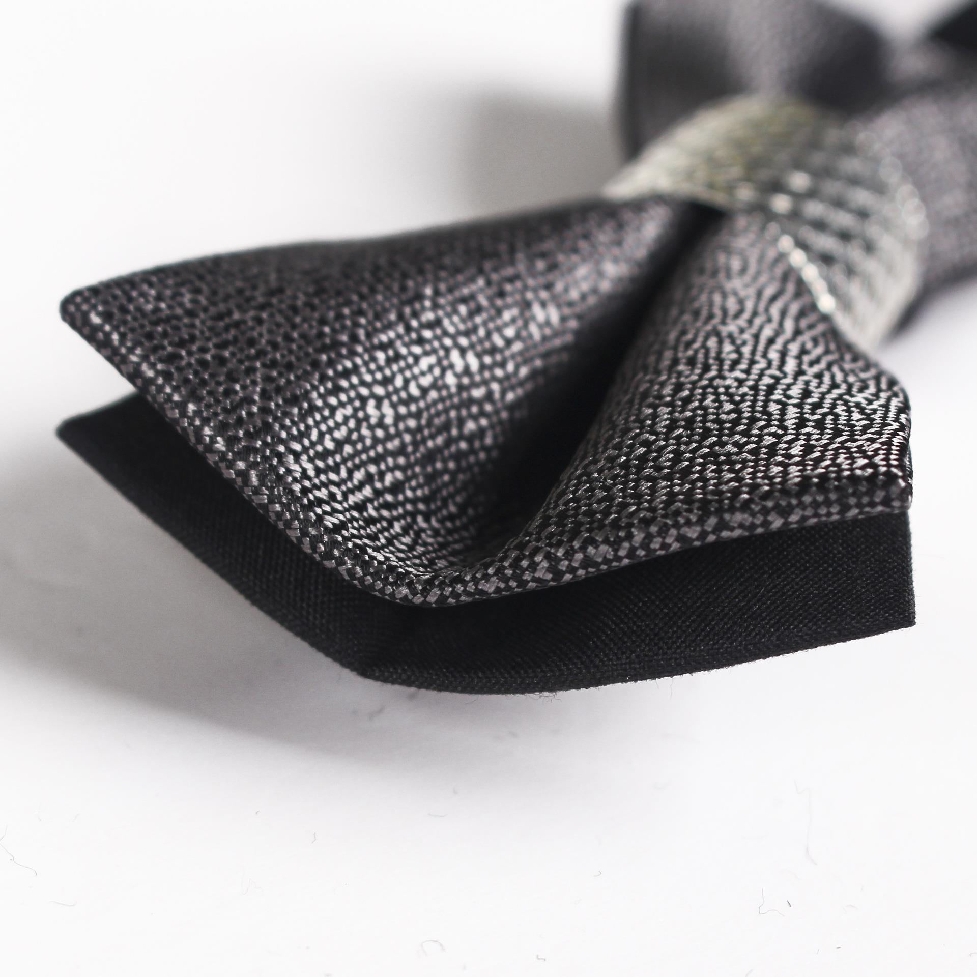 Metal bow tie with bow, suit