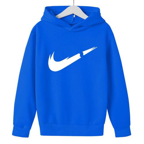 Spring Autumn New Children's Sports Sweatshirt Solid Color Print Boys Casual Long Sleeve Outerwear Baby Hooded To Wear