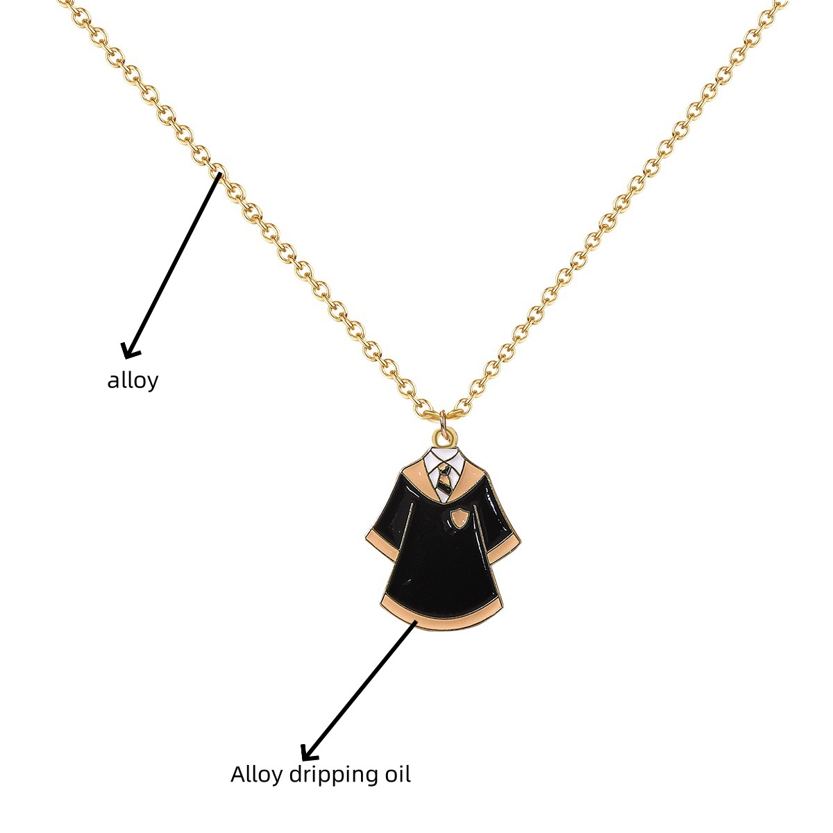 14g Weight Alloy Pendant Material Pendant Necklace Classification Alloy Chain Material cable chain Chain Type 1 Piece Quantity School, Graduation Occasion Alloy Material Doctoral cap, Student Clothes Pattern All Seasons Season Women's Gender Enamel, Plating Design Modern Style Style Modern Style Doctoral Cap Student Clothes Alloy Cable Chain Pendant Necklaces Wholesale 3