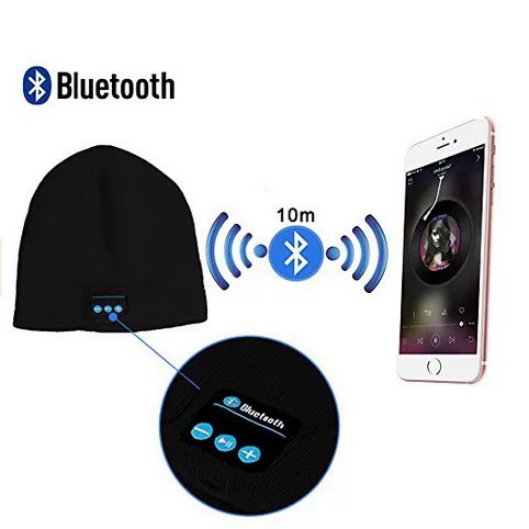 Бини с Bluetooth, трёхмерная вязаная шапка с наушниками, 32 мм динамики, Bluetooth 5.3, 6 ч работы