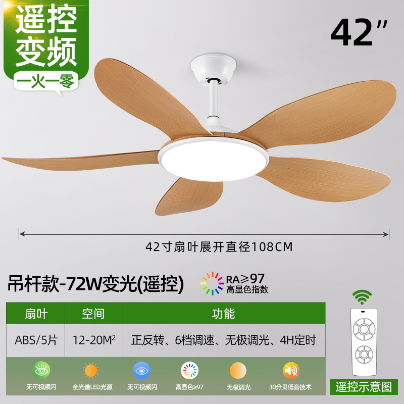 北欧LED2025款吸顶灯餐厅风扇灯家用大风力变频一体式护眼吊扇灯|undefined