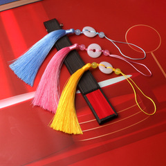 12cm Closed Hem tassel with Peace Button Tassel Earrings, Chinese Style Accessory Pendant, Fan Pendant, Hanfu Collar Pendant