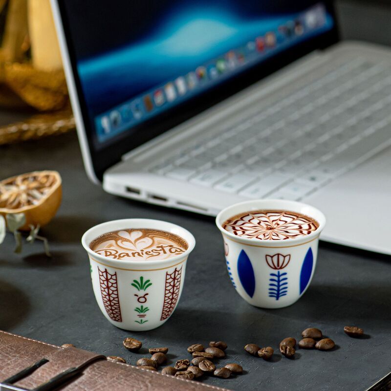 Hot Selling 70ml Arabic Classic Festival Ceramic Coffee Cup Set Middle Eastern Mini Small Moonlight Cup Hot Selling 70ml Arabic Classic Festival Ceramic Coffee Cup Set Middle Eastern Mini Small Moonlight Cup