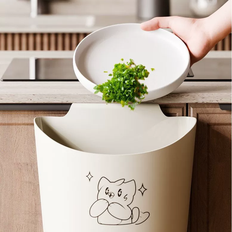 Plastic garbage can for home use, creative storage system for living room
