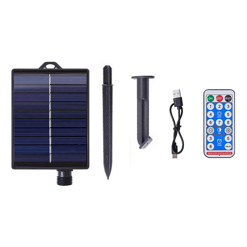 リモコンソーラーパネル 3V24V 中庭 LED 銅線ストリングライトクリスマスライト屋外防水 8 モード制御|undefined