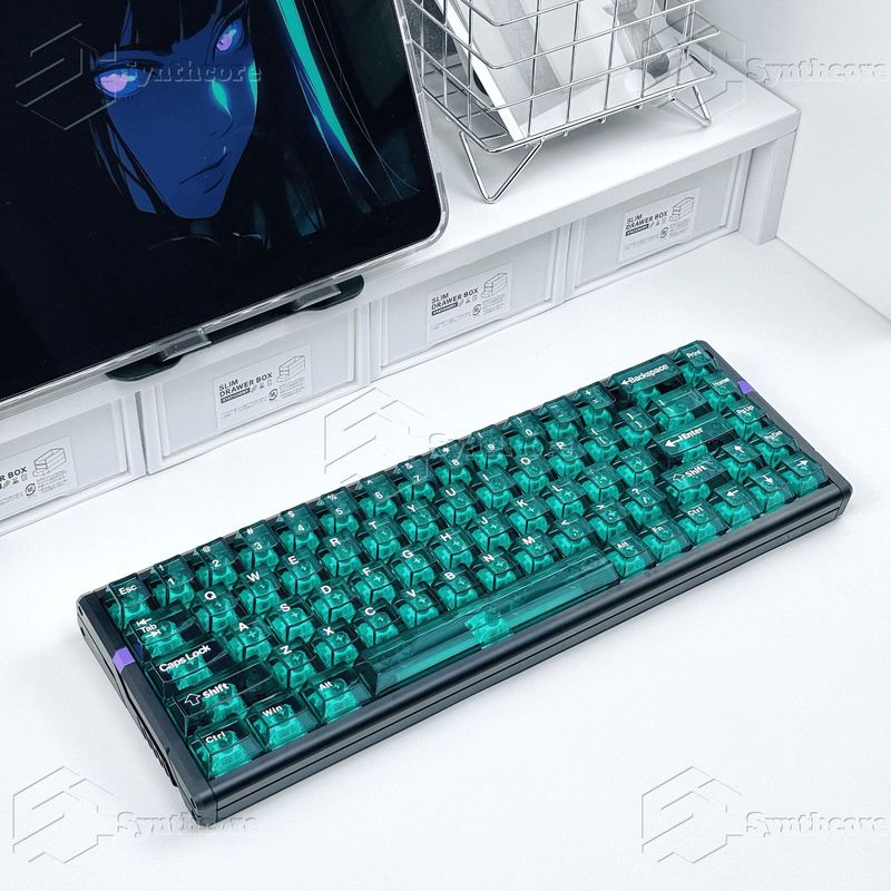 透明PC键帽幽绿森林pc材质原厂高度适配磁轴键帽ez63 wooting夜魔|undefined