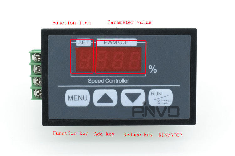 Button speed controller digital display percentage tachometer DC motor slow start and slow stop controller 6V12V60