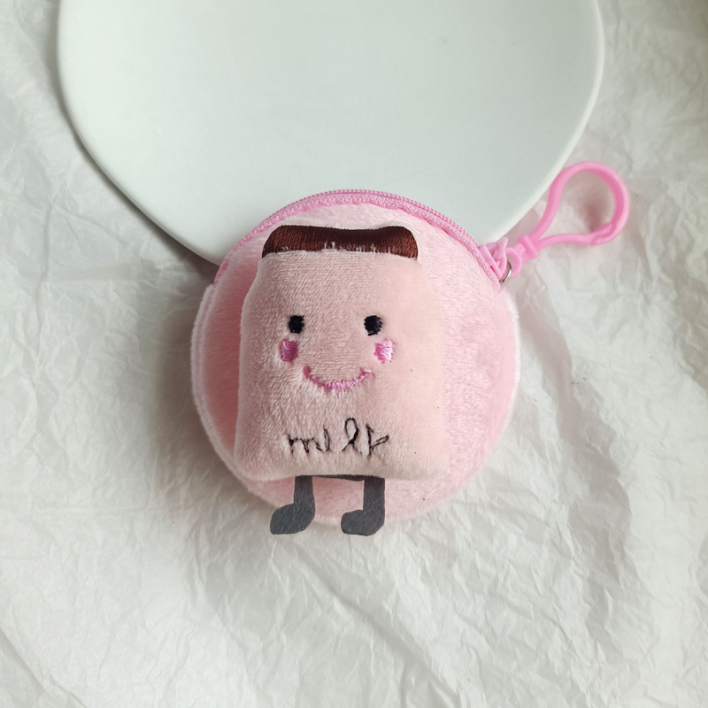 Xiaohongshu 面白いクッキーイヤホン小銭入れかわいい漫画ぬいぐるみコイン小銭入れ女性収納キーバッグ|undefined