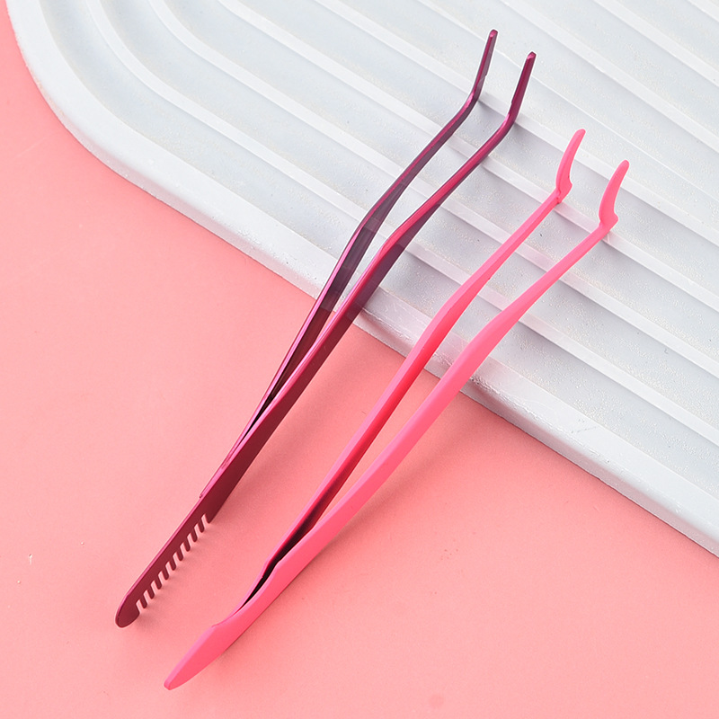 Injerto de pestañas postizas pinzas traje portátil clip de Peine clip de cejas clip de siete en forma de clip de pestañas postizas herramienta auxiliar