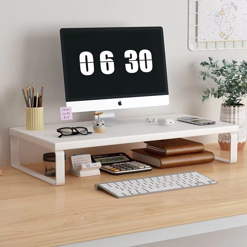 Monitor Riser Desktop Computer Display Screen Base Elevated Stand Desktop Keyboard Tray Storage Rack
