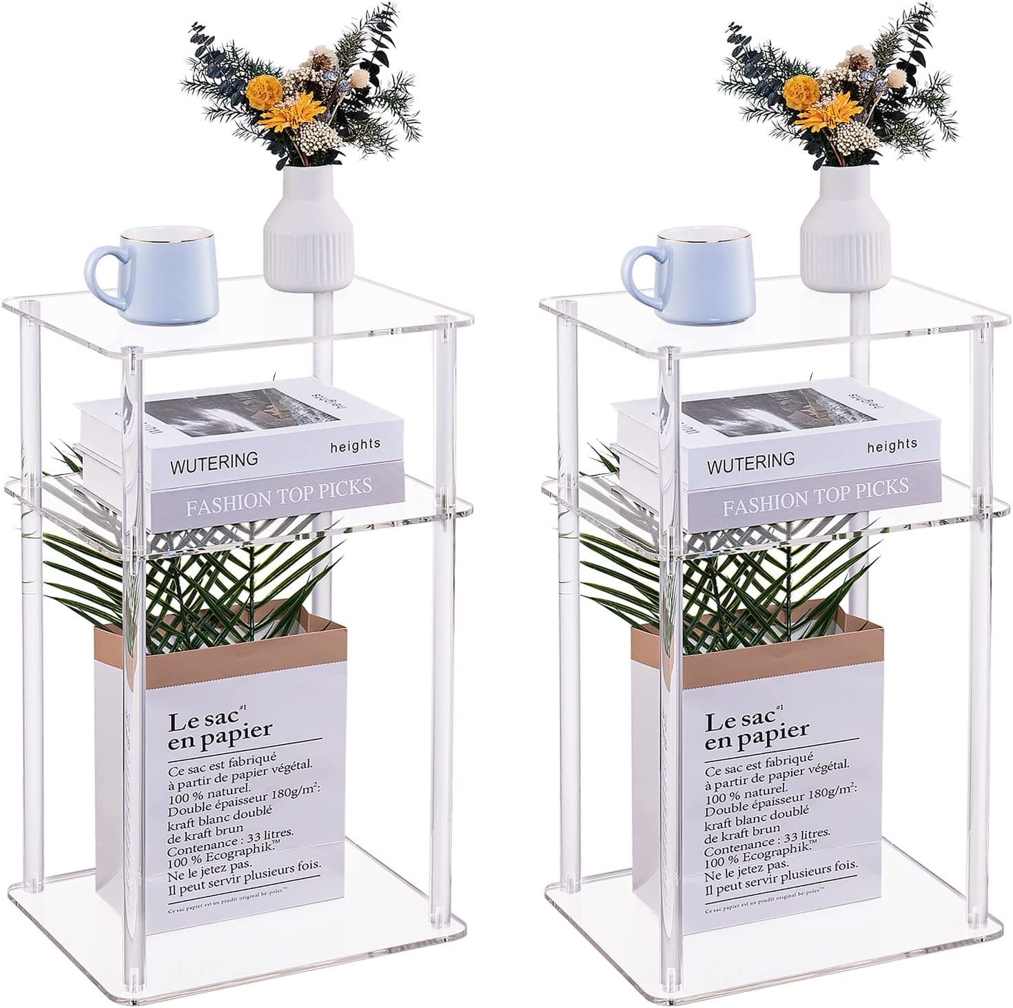 亚克力沙发边几小茶几现代简约床头柜置物架多层茶几浴室储存架