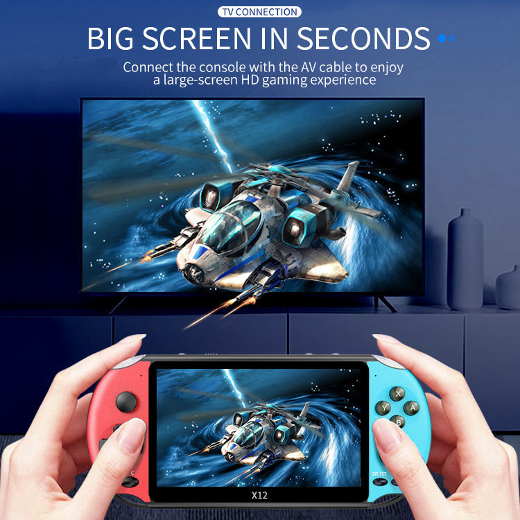 X12 Handheld 5.1 Inch Rocker Arcade Handheld Game Machine PSP Nostalgic Retro Simulator