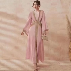 中東アラビアロング服イスラム教徒雑貨婦人服ローブドレス尾品外国貿易ドレス卸売